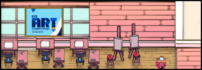 Illustration of an art class