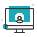 user in the screen computer icon